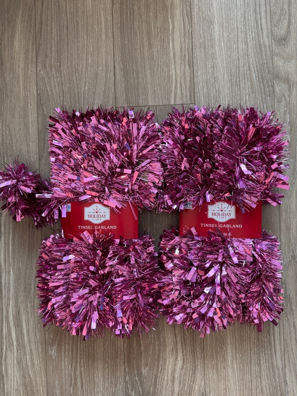 Pink Tinsel Garland